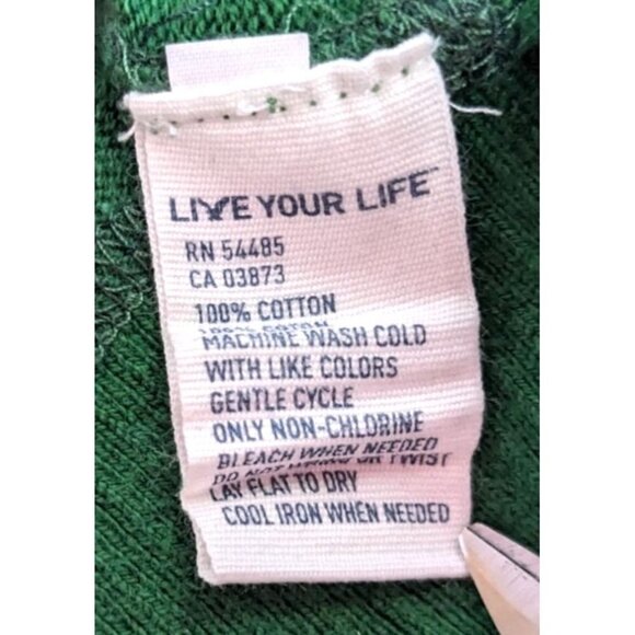 AMERICAN EAGLE Forest Green V-Neck Sweater 100% Cotton Vintage Fit Size L - Picture 4 of 7